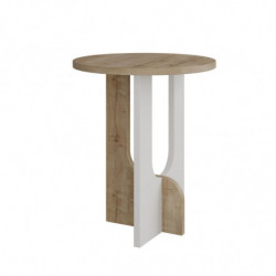 Mesa auxiliar Luna roble blanco Practica Hogar