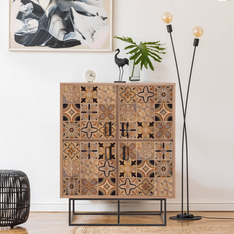 Mueble auxiliar Quantum Solo pino atlántico negro Practica Hogar Mueble auxiliar Quantum Solo pino atlántico negro Practica Hogar