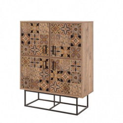 Mueble auxiliar Quantum Solo pino atlántico negro Practica Hogar