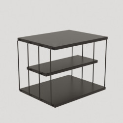 Mesa auxiliar Lifon antracita negro Practica Hogar