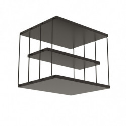 Mesa auxiliar Lifon antracita negro Practica Hogar