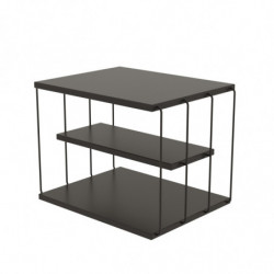 Mesa auxiliar Lifon antracita negro Practica Hogar