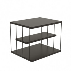 Mesa auxiliar Lifon antracita negro Practica Hogar