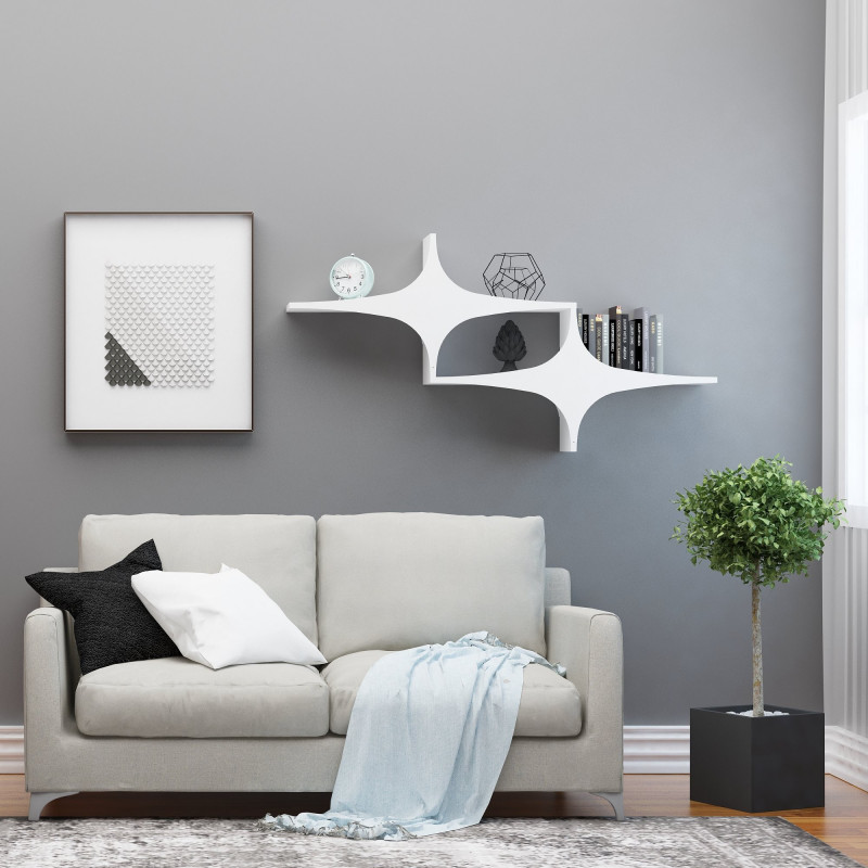 Estante de pared Susen 2 blanco Practica Hogar Estante de pared Susen 2 blanco Practica Hogar