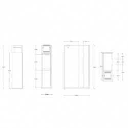 Mueble de baño Paper blanco Practica Hogar