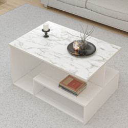 Mesa de centro Vera Blanco Mármol Practica Hogar