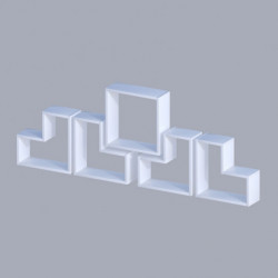 Estante de pared Elitra blanco Practica Hogar