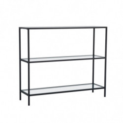 Consola D100 metal negro cristal templado Practica Hogar