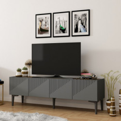 Mueble TV Draw Antracita Nogal Practica Hogar
