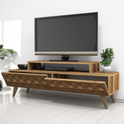 Mueble TV City nogal Practica Hogar
