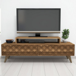 Mueble TV City nogal Practica Hogar