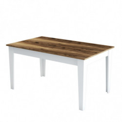 Mesa comedor Milan 520 blanco nogal Practica Hogar
