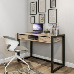 Escritorio de estudio Ogene pino atlántico negro Practica Hogar