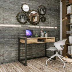 Escritorio de estudio Ogene pino atlántico negro Practica Hogar