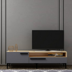 Mueble TV Zera Roble Antracita Practica Hogar