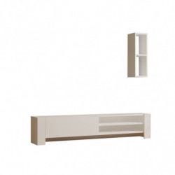 Mueble TV con estante Naz blanco Practica Hogar
