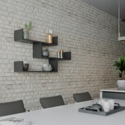 Estante de pared Tibet antracita Practica Hogar