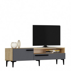 Mueble TV Zera Roble Antracita Practica Hogar