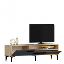 Mueble TV Zera Roble Antracita Practica Hogar