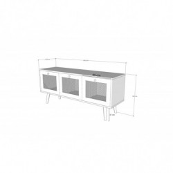 Mueble TV Likya 140 roble Practica Hogar