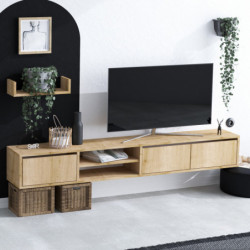 Mueble TV con estante Heka roble zafiro Practica Hogar