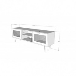 Mueble TV Letoon 180 roble Practica Hogar