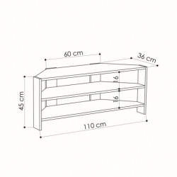 Mueble TV Thales Corner blanco Practica Hogar