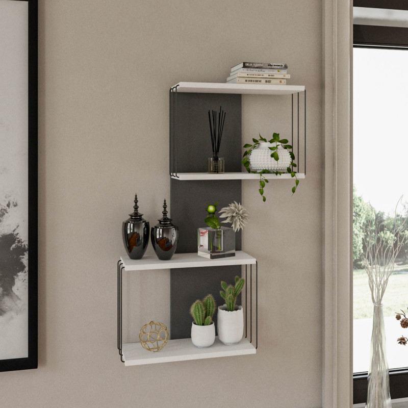 Estante de pared Destan blanco Practica Hogar Estante de pared Destan blanco Practica Hogar