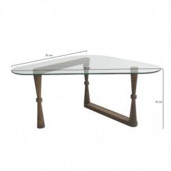 Mesa de centro Sehpa S303 nogal Practica Hogar