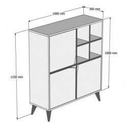 Mueble auxiliar Pulse blanco Practica Hogar