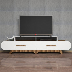 Mueble TV Flora blanco nogal Practica Hogar