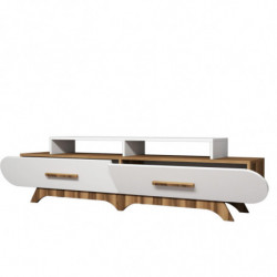 Mueble TV Flora blanco nogal Practica Hogar