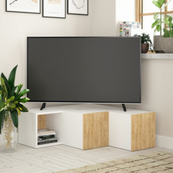 Mueble TV Compact roble blanco Practica Hogar