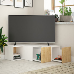 Mueble TV Compact roble blanco Practica Hogar