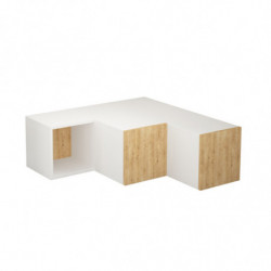 Mueble TV Compact roble blanco Practica Hogar