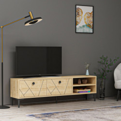 Mueble TV Clara Roble Zafiro Practica Hogar