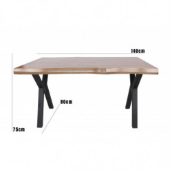 Mesa comedor Efor-1412 nogal Practica Hogar
