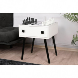 Mesa de ajedrez Chesso blanco negro Practica Hogar