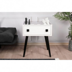Mesa de ajedrez Chesso blanco negro Practica Hogar