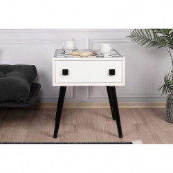 Mesa de ajedrez Chesso blanco negro Practica Hogar