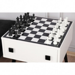 Mesa de ajedrez Chesso blanco negro Practica Hogar