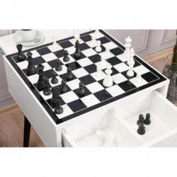 Mesa de ajedrez Chesso blanco negro Practica Hogar
