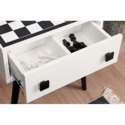 Mesa de ajedrez Chesso blanco negro Practica Hogar