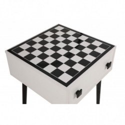Mesa de ajedrez Chesso blanco negro Practica Hogar
