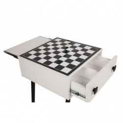 Mesa de ajedrez Chesso blanco negro Practica Hogar