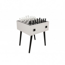 Mesa de ajedrez Chesso blanco negro Practica Hogar
