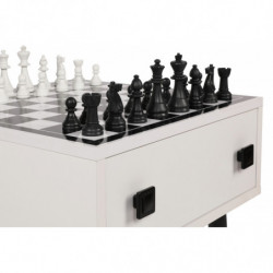 Mesa de ajedrez Chesso blanco negro Practica Hogar