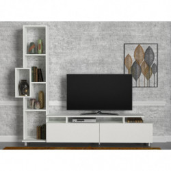 Mueble TV con estante Tulip blanco Practica Hogar