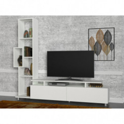 Mueble TV con estante Tulip blanco Practica Hogar