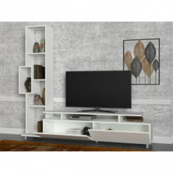 Mueble TV con estante Tulip blanco Practica Hogar